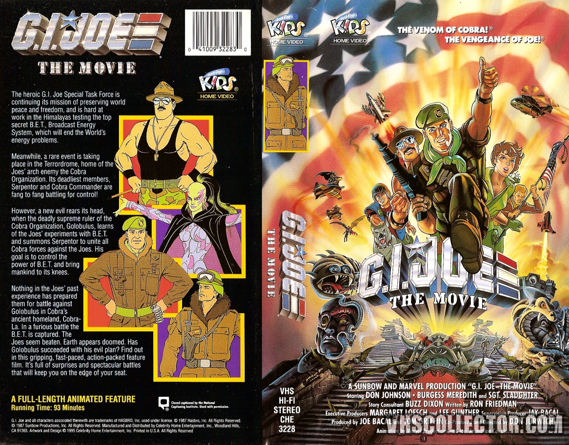 Details about   UPICK G.I JOE THE MOVIE VHS 1987 KID RHINO SERIES 1 4 7 CARTOONS 