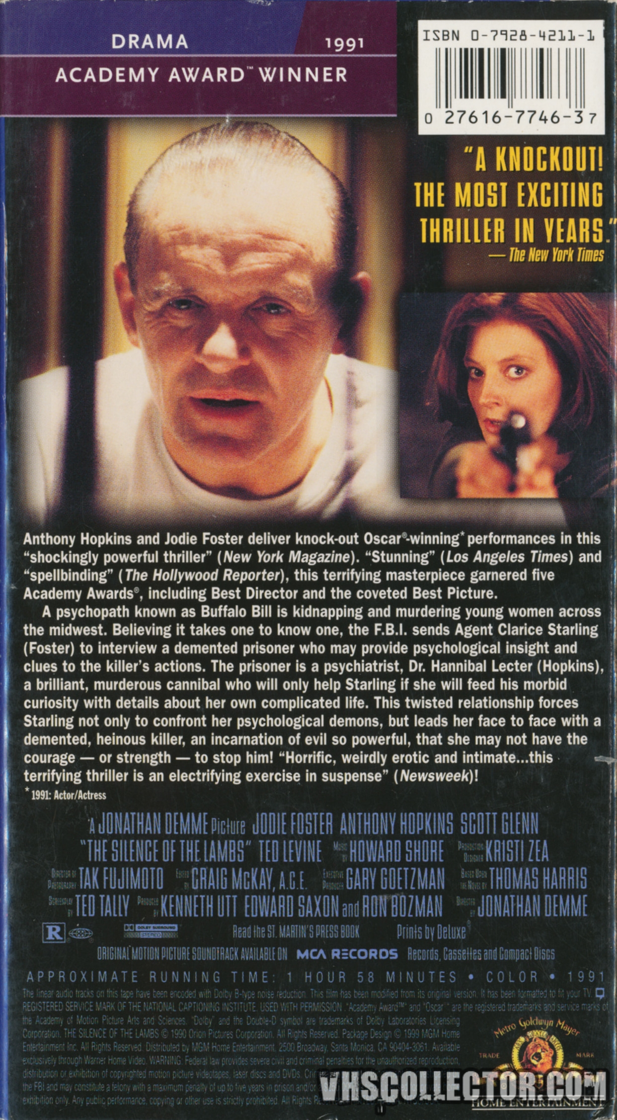 The Silence Of The Lambs | VHSCollector.com