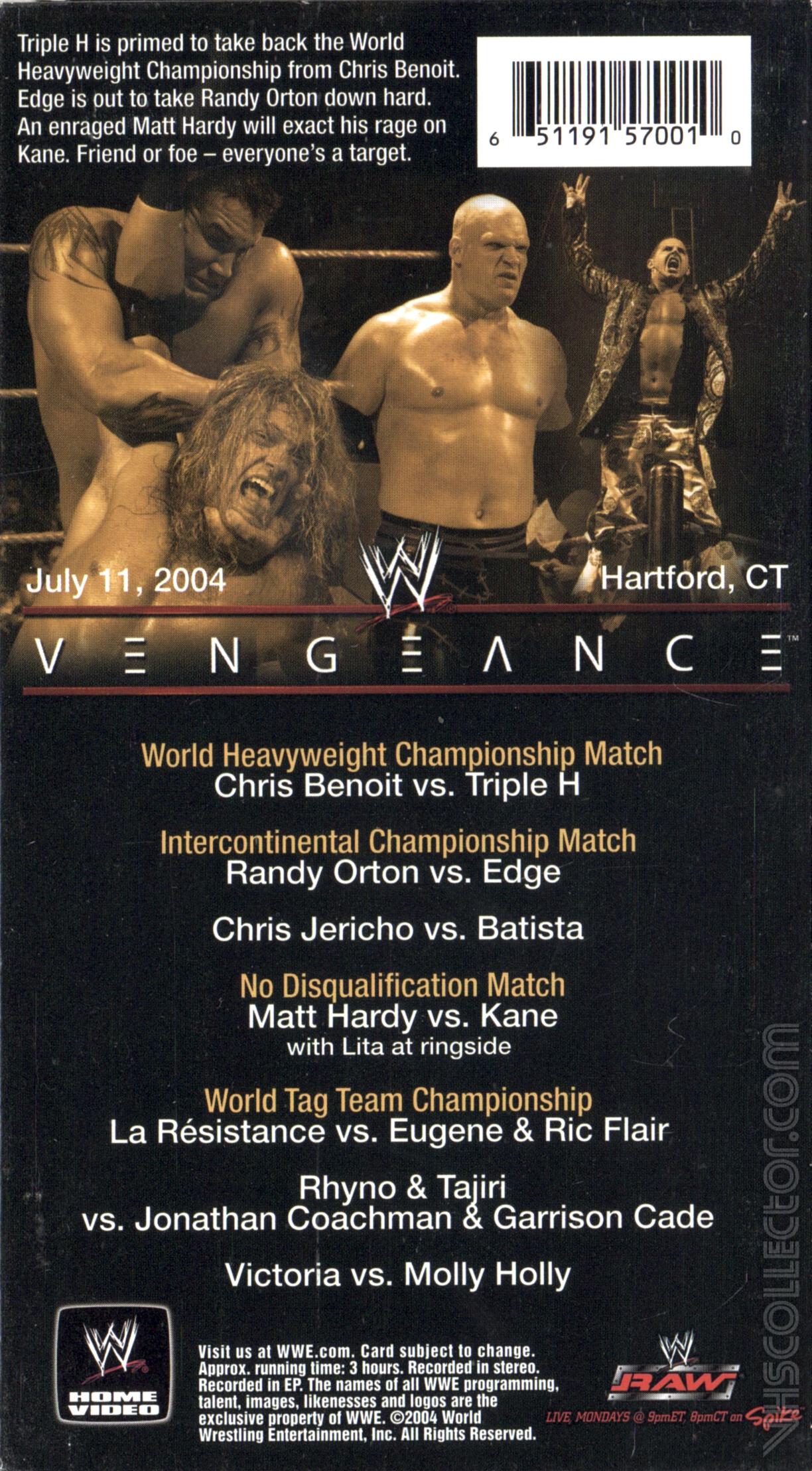 WWE Vengeance (2004) | VHSCollector.com