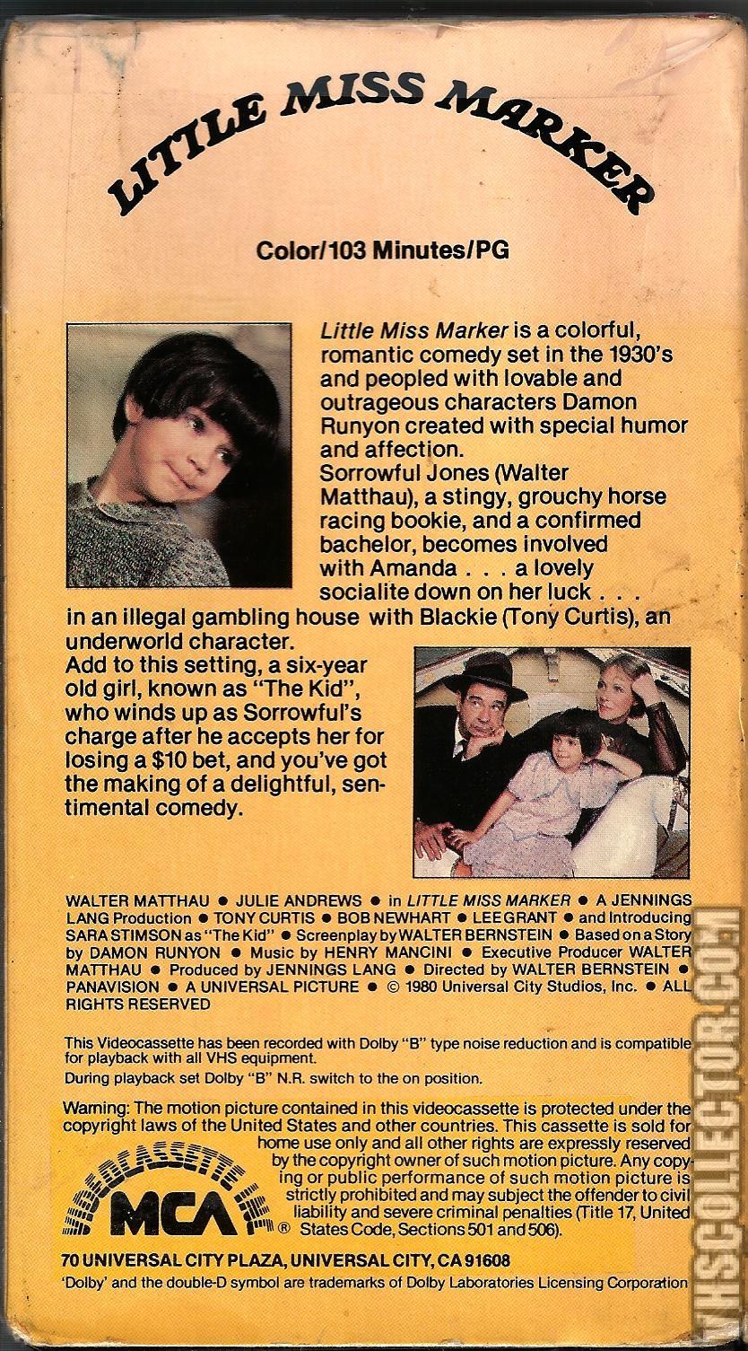 Little Miss Marker | VHSCollector.com