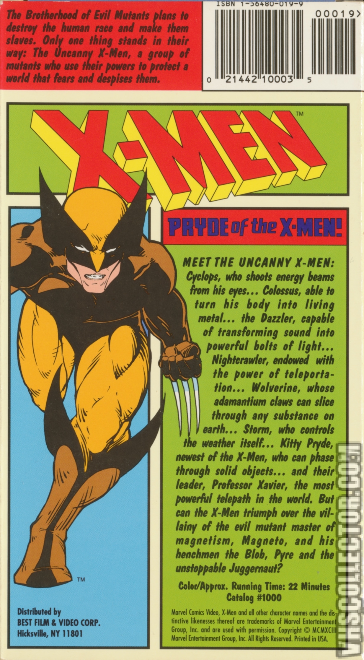 X-Men: Pryde of the X-Men! | VHSCollector.com