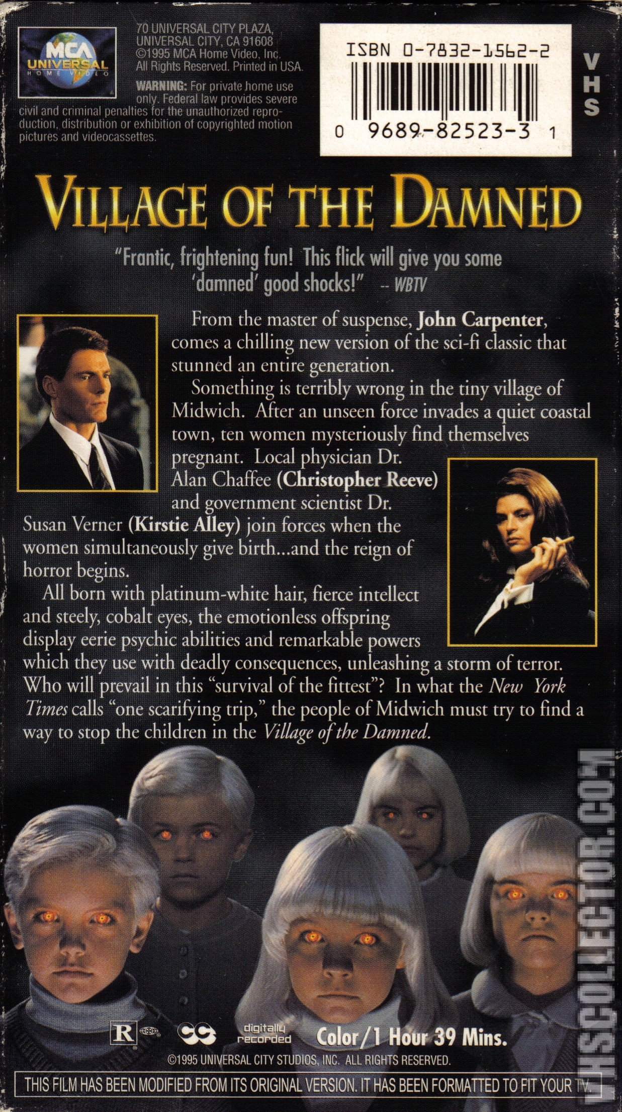 Village Of The Damned (VHS, 1995) John Carpenter Horror Rare Screener Copy  Demo