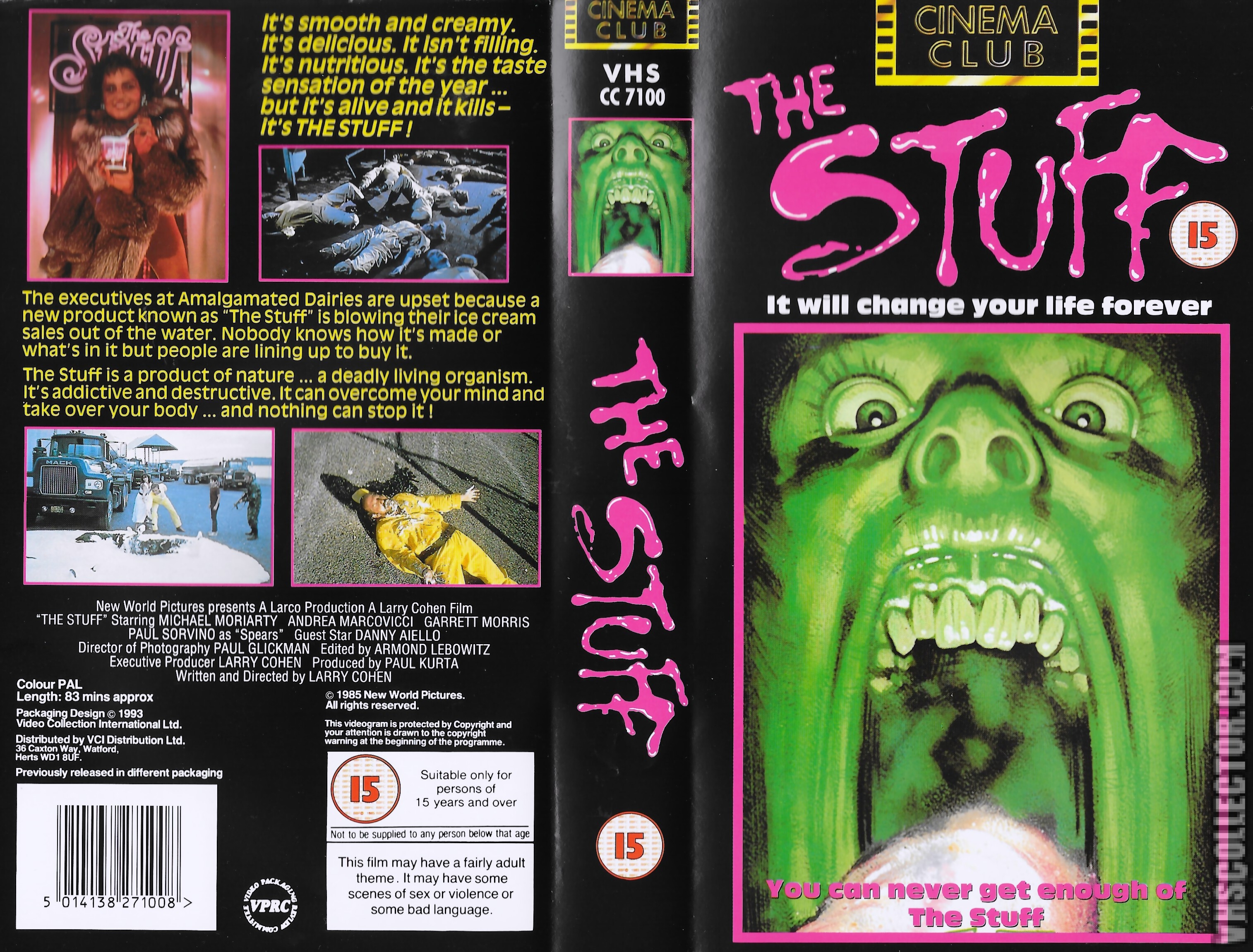 The Stuff Pint Container Movie Prop Dessert Horror 1985 VHS 