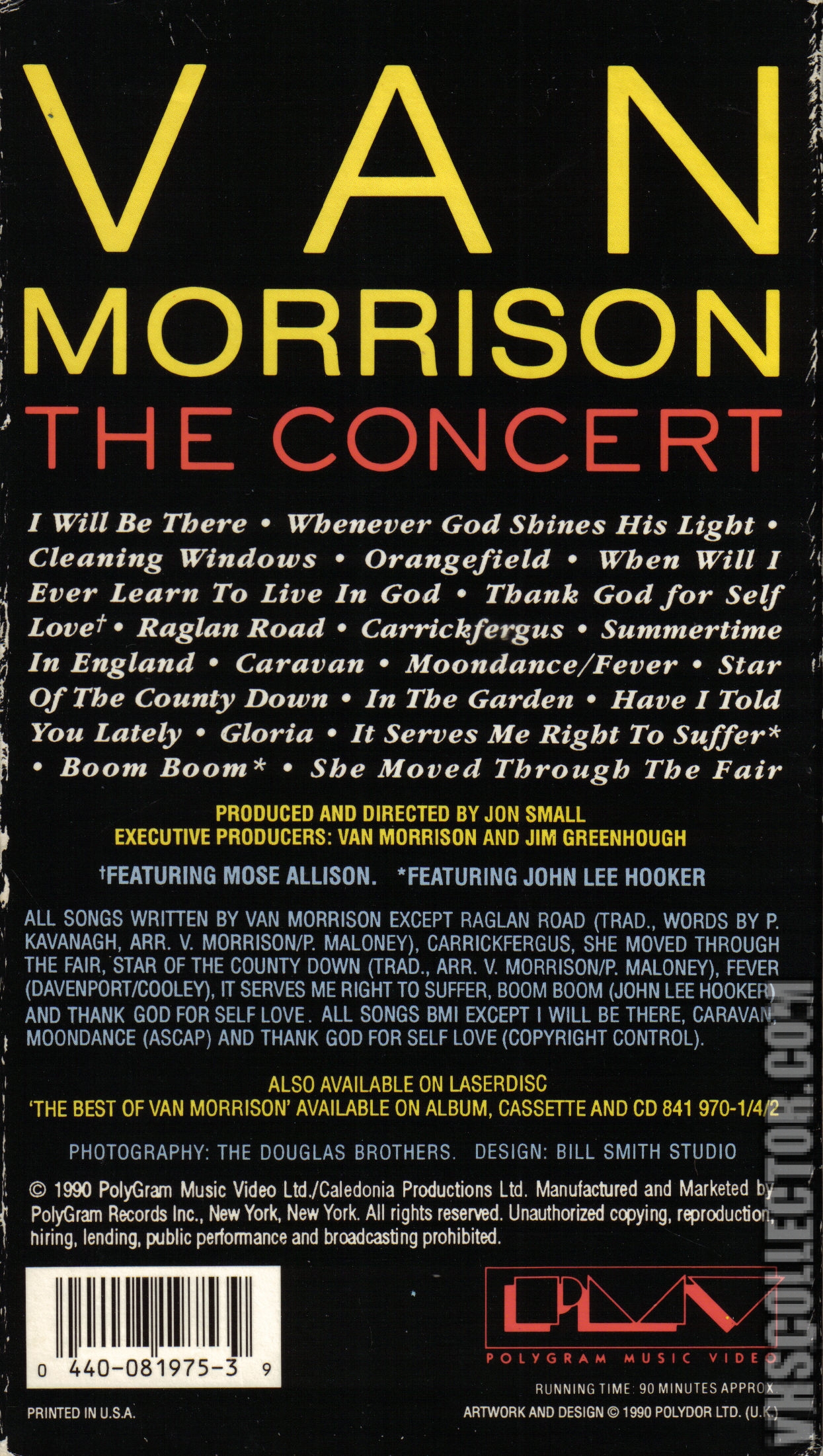 Van Morrison: The Concert | VHSCollector.com