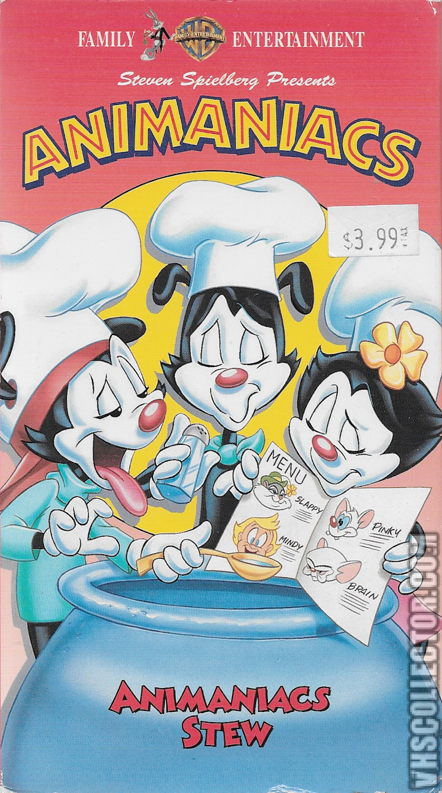 ANIMANIACS YOU WILL BUY THIS VIDEO VHS TAPE IN ORGIINAL BOX PINKY & THE  BRAIN 