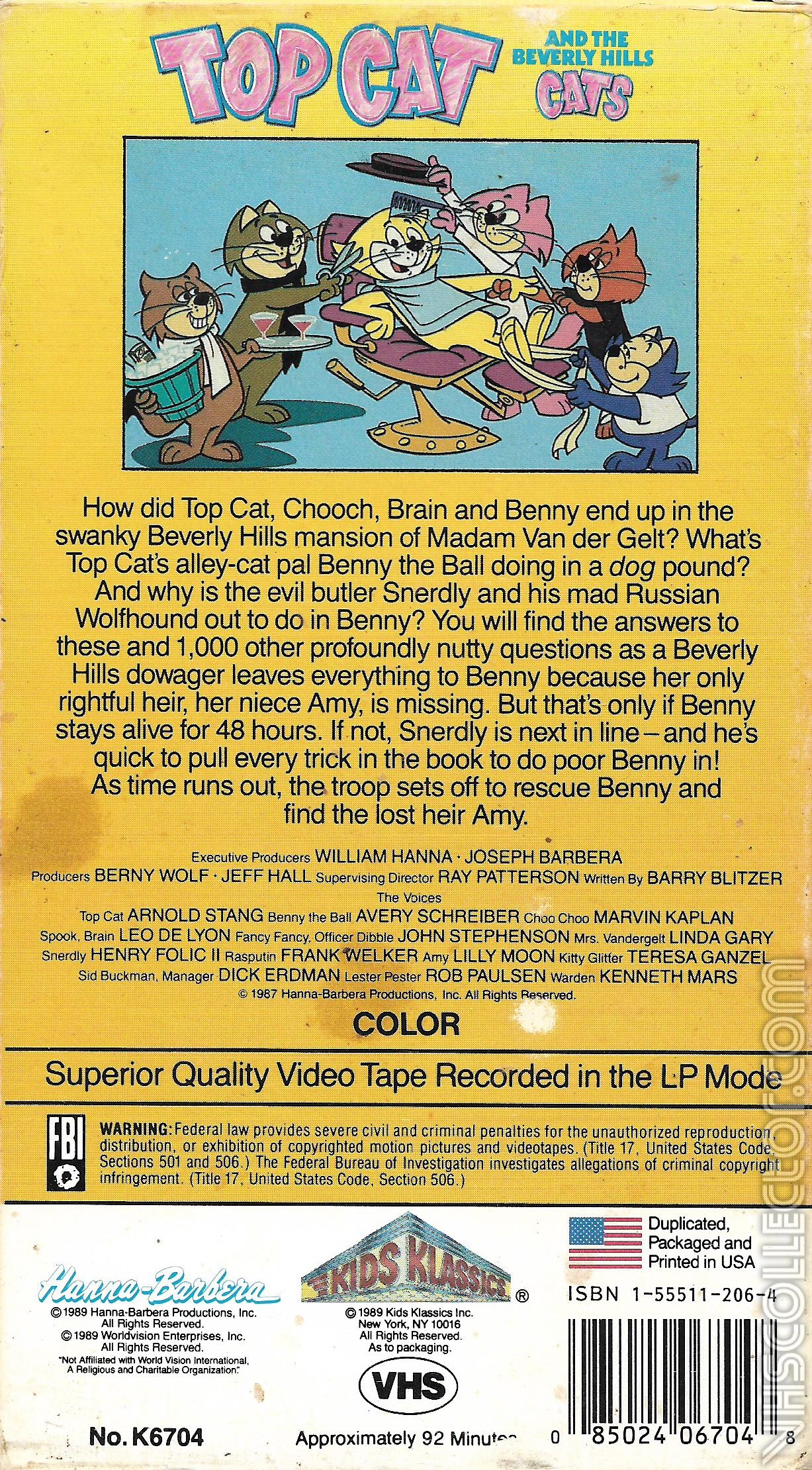 Fortælle At dræbe sagtmodighed Top Cat and the Beverly Hills Cats | VHSCollector.com