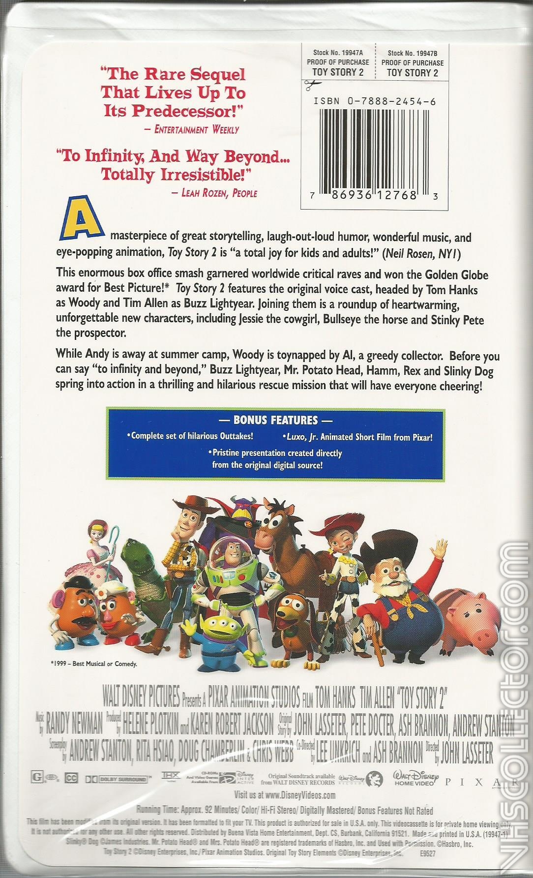 Toy Story 2 Vhscollector Com