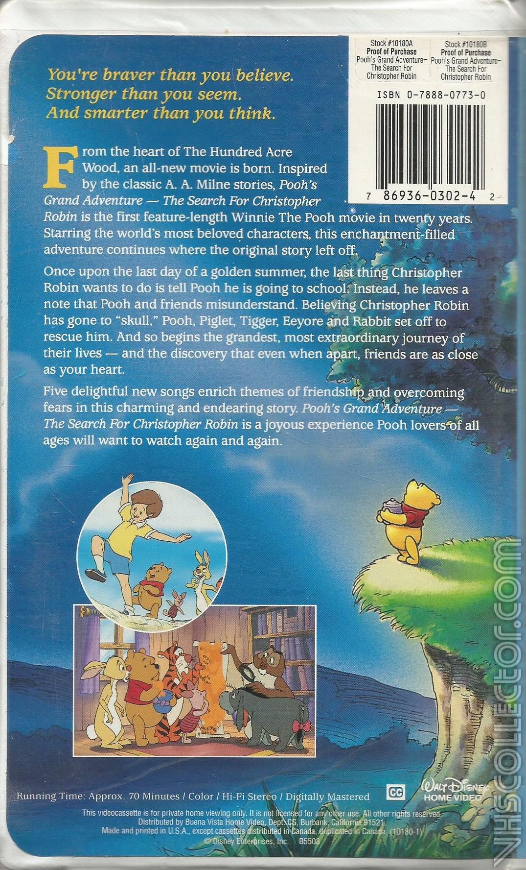 Pooh's Grand Adventure: The Search For Christopher Robin | VHSCollector.com