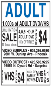 Advert found in a 2013 issue of The Phoenix New Times